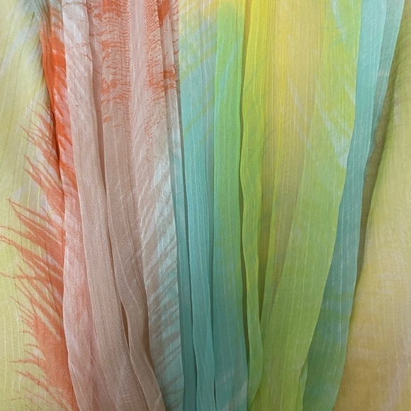 Vince Camuto dress, size 4.  Pastel colors draped and pleated.  Fully lined. - Picture 5 of 8